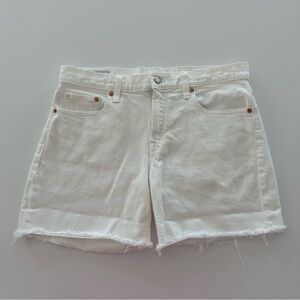 GAP 5” Mid Rise White Denim Shorts